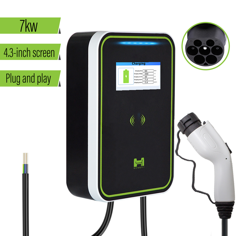 Wholesale EV Charging Station 32A 7KW 1Phase EVSE Wallbox GB/T Electric ...