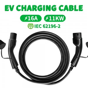 HENGYI 11kW Three Phase 16A Type2 To Type2 5M EV Charging Cable