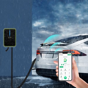 HENGYI EV Charging Station 16A Electric Vehicle Car Charger EVSE Wallbox Wallmount 11KW GB/T Cable APP RFID Control