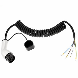 16A 32A Tipe 2 IEC62196 Female Plug karo Kabel Spiral