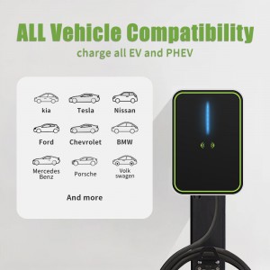 EV Charger GB/T 32A 3 Phase Electric Vehicle Car Charging Station EVSE Wallbox with Cable 22KW for BMW for Nissan