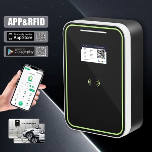 APP BlueTooth WIFI RFID A+6 leakage protection 5M Cable Type 2 Charging Station AC 22KW Home EV Charger