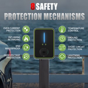 TYPE1 TYPE2 GB/T AC Fast EV Charger 7kw 11KW 22kw Ocpp 1.6 Vehicle Car AC Charging Station Commercial