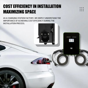 Commercial Home Use Dual Gun RFID OCPP 22kw+22kw ev charger Type2 IEC62196 Electric Car Station Fast Charging