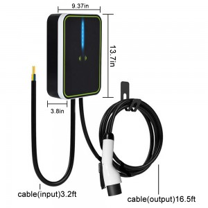 HENGYI EV Charging Station 16A Electric Vehicle Car Charger EVSE Wallbox Wallmount 11KW GB/T Cable APP RFID Control