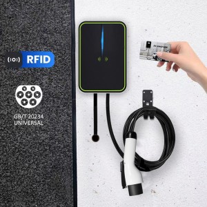 HENGYI EV Charging Station 16A Electric Vehicle Car Charger EVSE Wallbox Wallmount 11KW GB/T Cable APP RFID Control