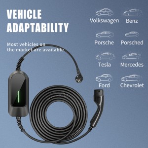 HENGYI EVSE Electric Car Vehicle GB/T Portable EV Charger Charging Box Cable 3.5KW Switchable 16A Schuko Plug with 5M Cable