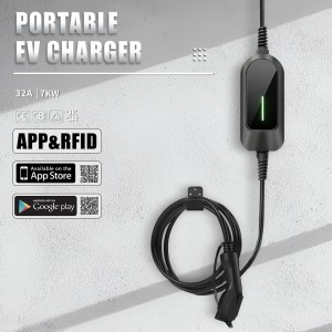 Portable EV Charger Type 2 16A 1 Phase 3.5kw EU Plug Switchable Current EV Charging Box Controller for Electric Car