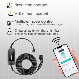 HENGYI EVSE Electric Car Vehicle GB/T Portable EV Charger Charging Box Cable 3.5KW Switchable 16A Schuko Plug with 5M Cable