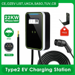 3-PHASE 32A EV Charger type2 Wallbox Station Electric Vehicle Charger 22kw Compatible for All Electric EV Car